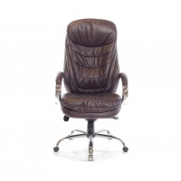 Кресло АКЛАС Валенсия Soft CH MB Коричневый (Кожа LC-K)