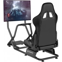 Игровое кресло кокпит Gamepro RS115 с креплением для руля, педалей, коробки передач и монитора Black Игровое кресло кокпит Gamepro RS115 с креплением для руля, педалей, коробки передач и монитора Black