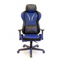 Кресло геймерское АКЛАС Эриданс PL SR Синий (PU-черный/cиний)