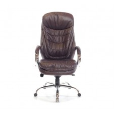Кресло АКЛАС Валенсия Soft CH MB Коричневый (Кожа LC-K)