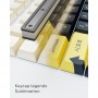 Набор кейкапов DARK PROJECT PBT keycaps, ENG/RU/RU White/Yellow (KS-1036)