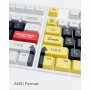 Набор кейкапов DARK PROJECT PBT keycaps, ENG/RU/RU White/Yellow (KS-1036)