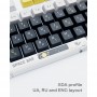 Набор кейкапов DARK PROJECT PBT keycaps, ENG/RU/RU White/Yellow (KS-1036)