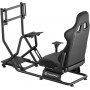 Игровое кресло кокпит Gamepro RS115 с креплением для руля, педалей, коробки передач и монитора Black