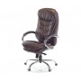 Кресло АКЛАС Валенсия Soft CH MB Коричневый (Кожа LC-K)