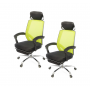 Комплект крісел АКЛАС Катран CH RL(L) 2 шт Чорний (Чорний Салатовий)
