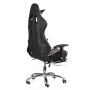 Кресло геймерское Special4You ExtremeRace черное/белое с подставкой для ног